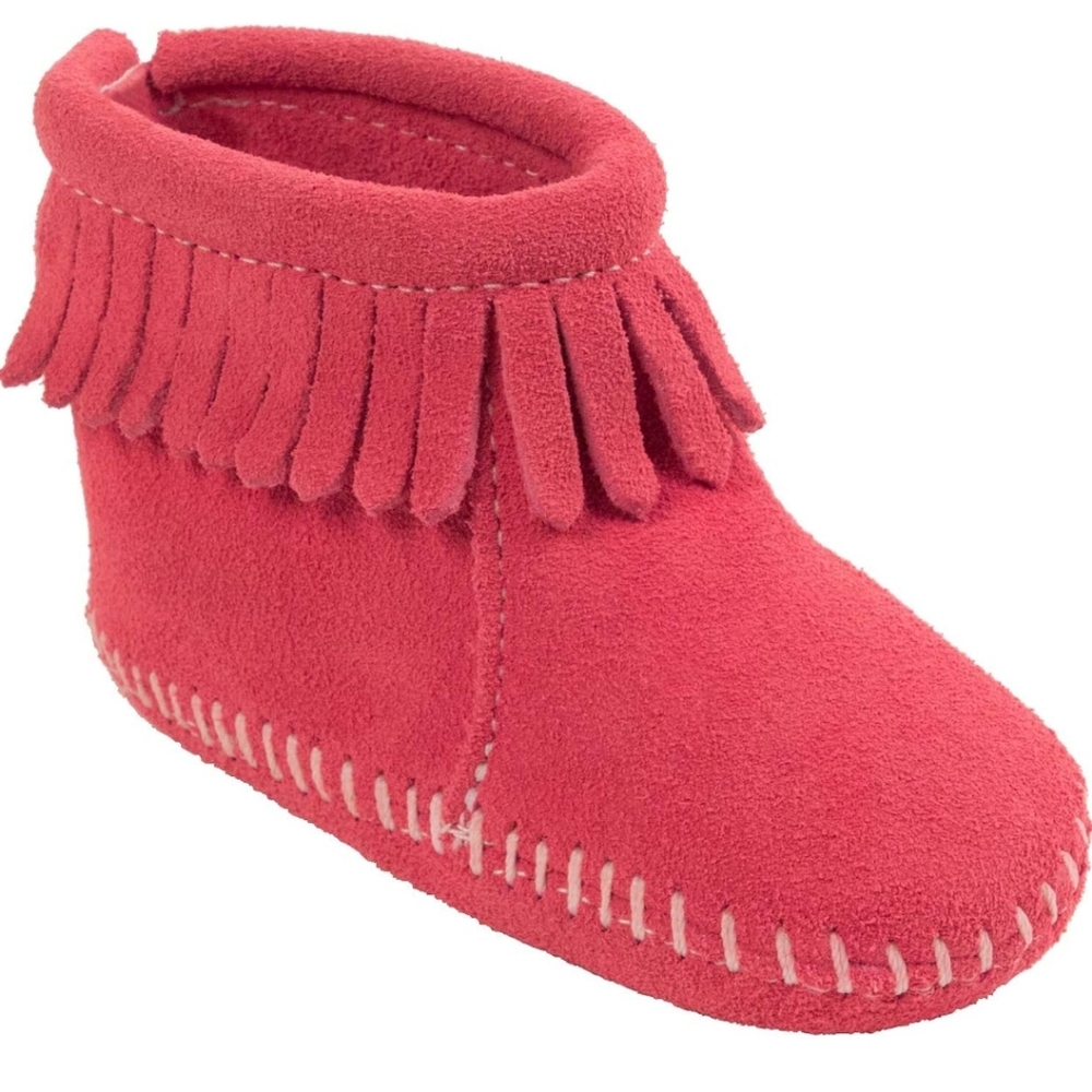 Minnetonka Velcro Back Flap Moccasin Bootie Toddler